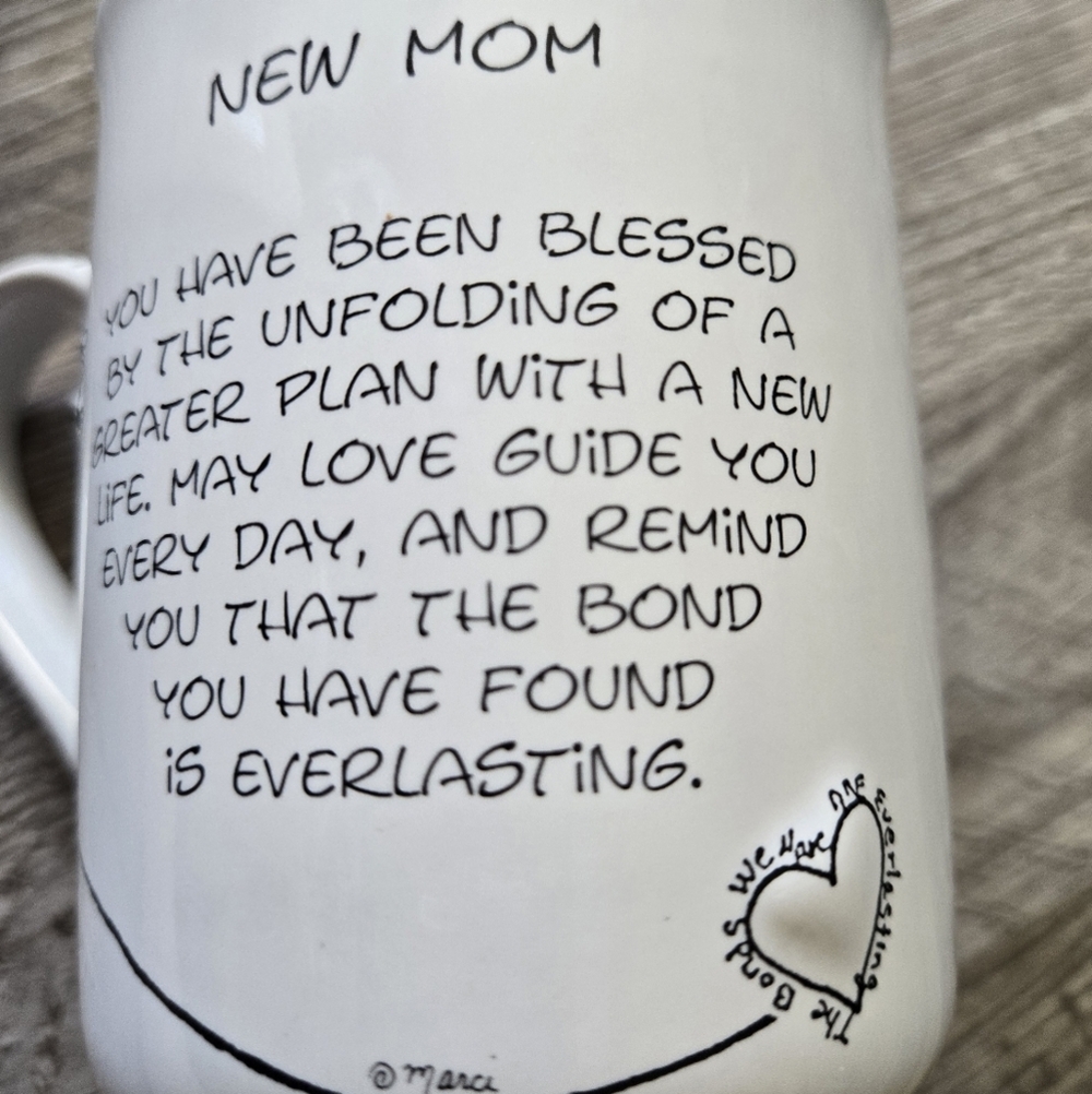 Marci Size 16oz New Mom Children of the Inner Light Mug Black White Modern Cozy - Picture 3 of 8